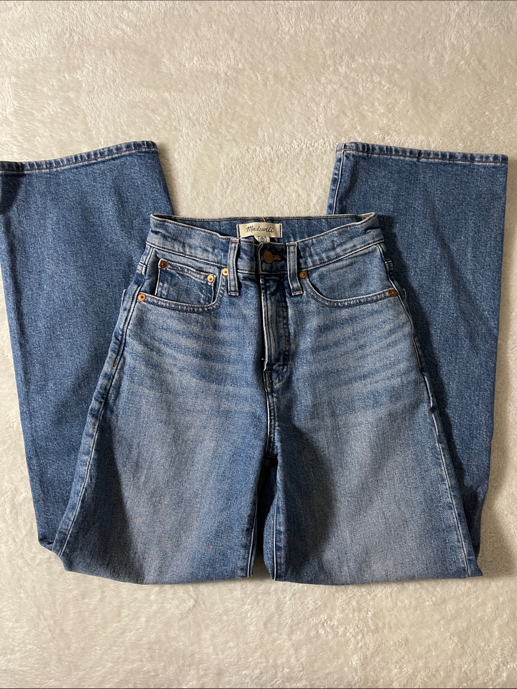 Madewell The Perfect Vintage Wide Leg Jean - Medium Blue - 24r